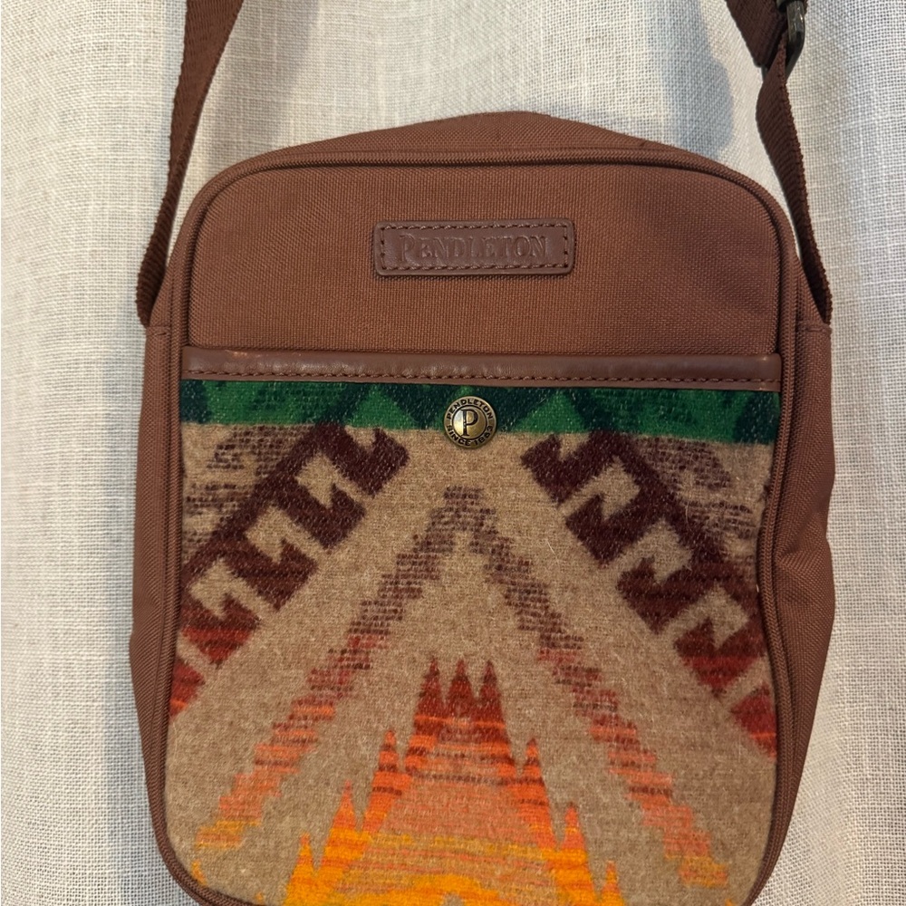 Pendleton Brown & Multicolor Aztec Messenger Bag - image 3